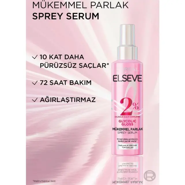 Elseve Glycolic Gloss - Parlaklık Veren Sprey Serum 150ml - 3
