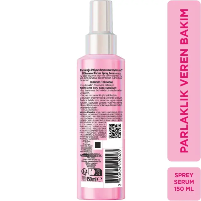 Elseve Glycolic Gloss - Parlaklık Veren Sprey Serum 150ml - 5