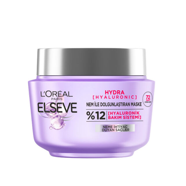 Elseve Hydra Hyaluronic Nem ile Dolgunlaştıran Saç Maskesi 300ml - 1