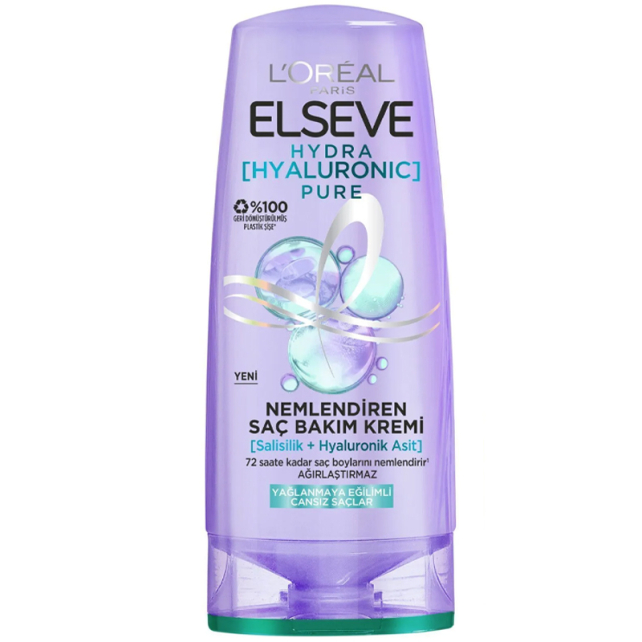 Elseve Hydra Hyaluronic Pure - Nemlendiren Saç Bakım Kremi 250ml - 1