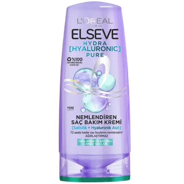 Elseve Hydra Hyaluronic Pure - Nemlendiren Saç Bakım Kremi 250ml - 1