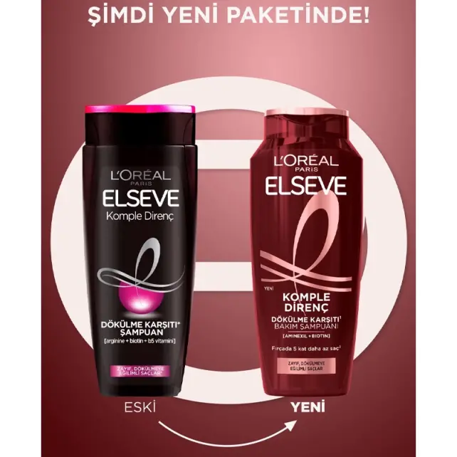 Elseve Komple Direnç - Dökülme Karşıtı Bakım Şampuanı 300ml - 5