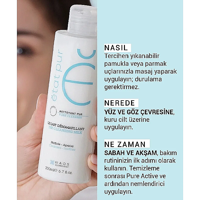 Etat Pur Pure Cleansers Cleansing Milk Gentle pH - Temizleme Sütü 200ml - 5