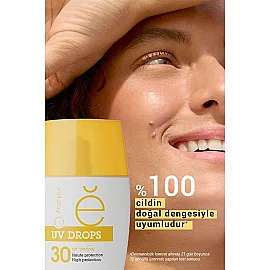 Etat Pur Uv Drops Face Fluid SPF 30 - Mineral Yüz Güneş Kremi 30g - 5