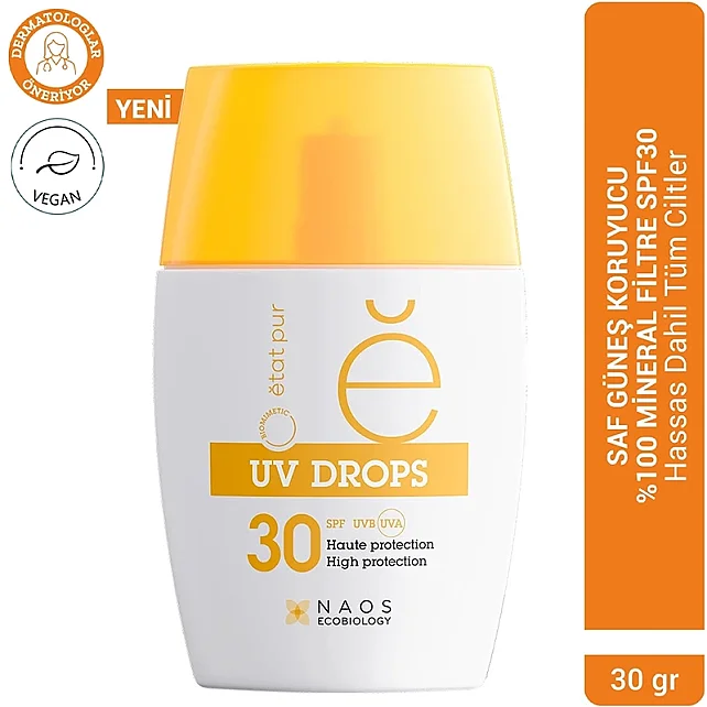 Etat Pur Uv Drops Face Fluid SPF 30 - Mineral Yüz Güneş Kremi 30g - 9
