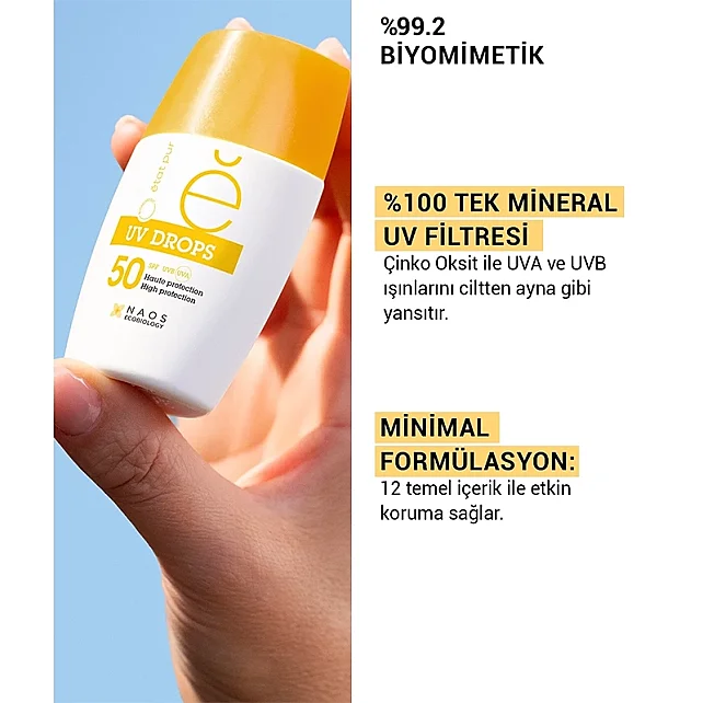Etat Pur Uv Drops Face Fluid SPF 50 - Mineral Yüz Güneş Kremi 30g - 8