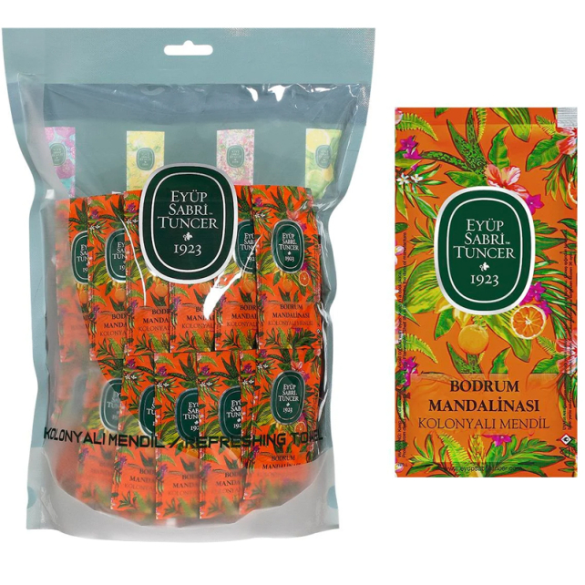 Eyüp Sabri Tuncer Bodrum Mandalinası Kolonyalı Mendil 150 Adet - 3