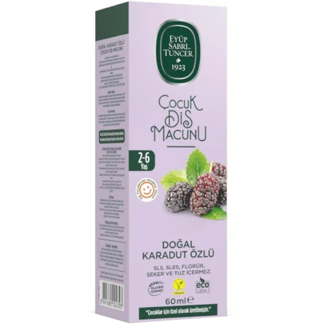 Eyüp Sabri Tuncer Çocuk Diş Macunu - Doğal Karadut Özlü 2-6 Yaş 60ml - 2