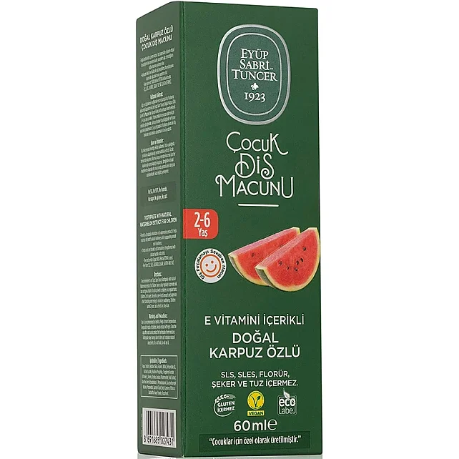 Eyüp Sabri Tuncer Çocuk Diş Macunu - Doğal Karpuz Özlü 2-6 Yaş 60ml - 3
