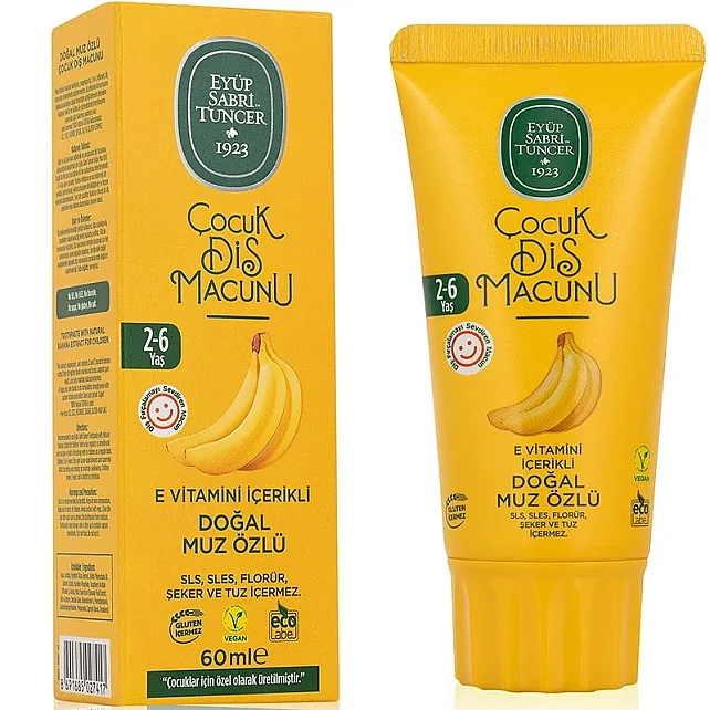 Eyüp Sabri Tuncer Çocuk Diş Macunu - Doğal Muz Özlü 2-6 Yaş 60ml - 2