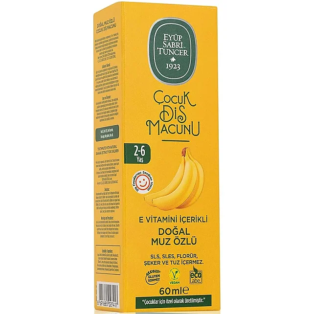 Eyüp Sabri Tuncer Çocuk Diş Macunu - Doğal Muz Özlü 2-6 Yaş 60ml - 3