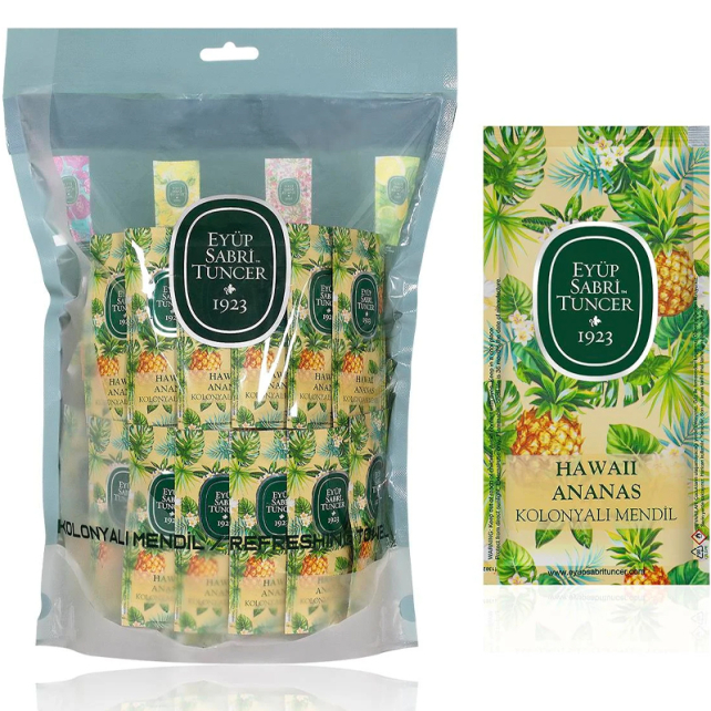 Eyüp Sabri Tuncer Hawai Ananas Kolonyalı Mendil 150 Adet - 2
