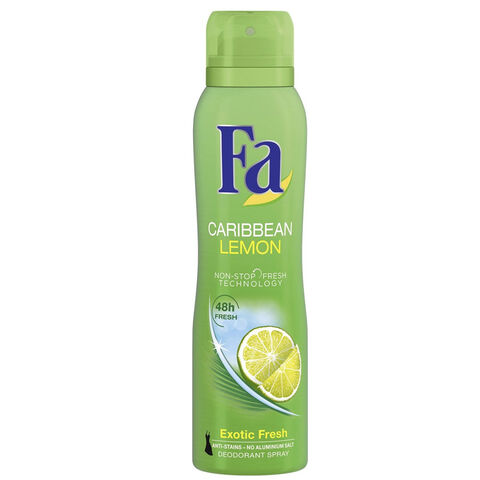 Fa Caribbean Lemon Sprey Deodorant 150ml Fa Caribbean Lemon Sprey Deodorant 150ml