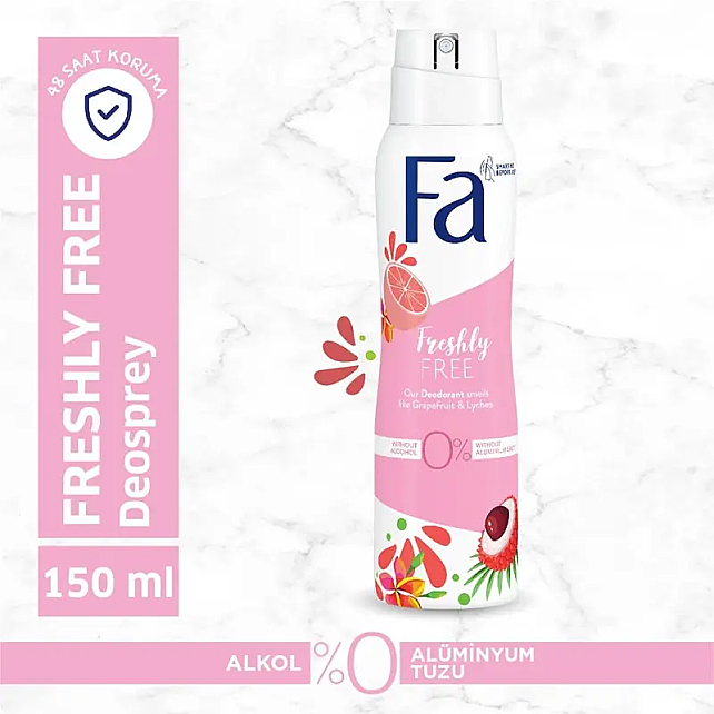 Fa Freshly Free Grapefuit Sprey Deodorant 150ml - 3