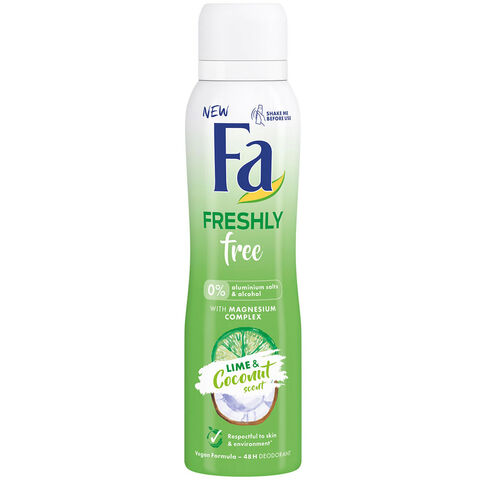 Fa Freshly Free Lime Sprey Deodorant 150ml Fa Freshly Free Lime Sprey Deodorant 150ml