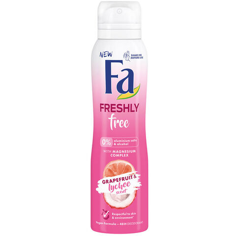 Fa Freshly Free Grapefuit Sprey Deodorant 150ml Fa Freshly Free Grapefuit Sprey Deodorant 150ml