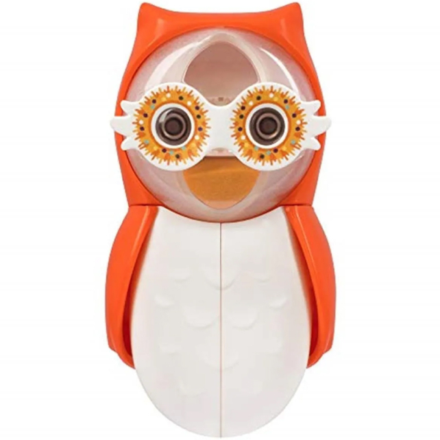 Flipper Kum Saatli Hijyenik Diş Fırçası Saklama Kabı - Kırmızı Baykuş - 1