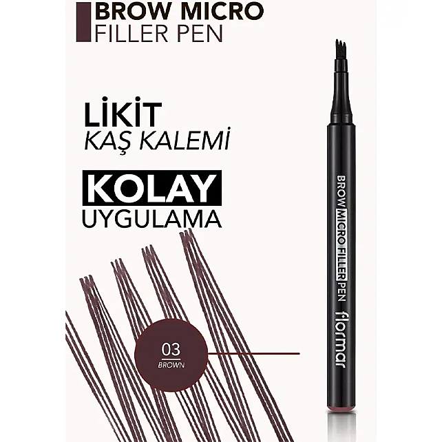 Flormar Brow Micro Filler Pen - Kaş Kalemi No: 003 Brown - 3