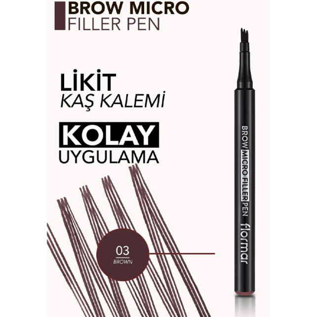Flormar Brow Micro Filler Pen - Kaş Kalemi No: 003 Brown - 3