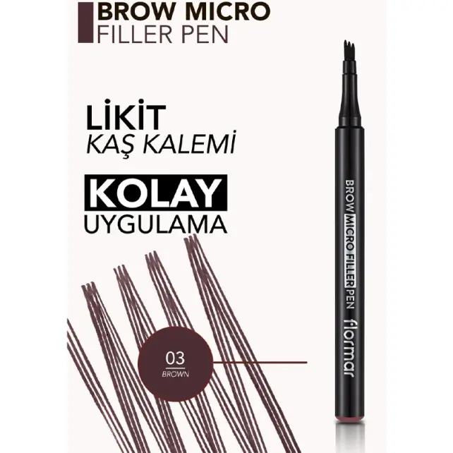 Flormar Brow Micro Filler Pen - Kaş Kalemi No: 003 Brown - 3