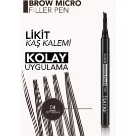 Flormar Brow Micro Filler Pen - Kaş Kalemi No: 004 Deep Brown - 3