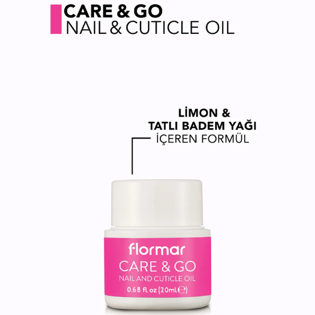 Flormar Care & Go Nail And Cuticle Oil - Tırnak ve Tırnak Eti Bakım Yağı 20ml - 3
