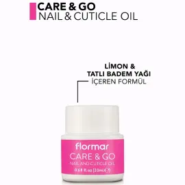 Flormar Care & Go Nail And Cuticle Oil - Tırnak ve Tırnak Eti Bakım Yağı 20ml - 3