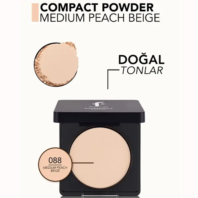 Flormar Compact Powder - Kompakt Pudra No:088 Medium Peach Beige 11gr - 4