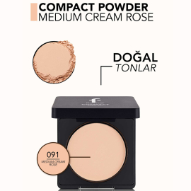 Flormar Compact Powder - Kompakt Pudra No:091 Medium Cream Rose 11gr - 4