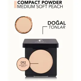 Flormar Compact Powder - Kompakt Pudra No:092 Medium Soft Peach 11gr - 3