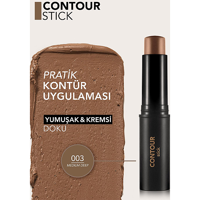 Flormar Contour Stick - Asansörlü Stick Kontür No: 003 Medium Deep - 3
