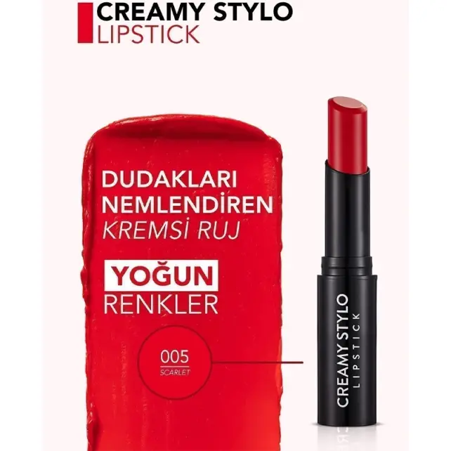 Flormar Creamy Stylo - Nemlendirici Ruj No: 005 Scarlet - 3