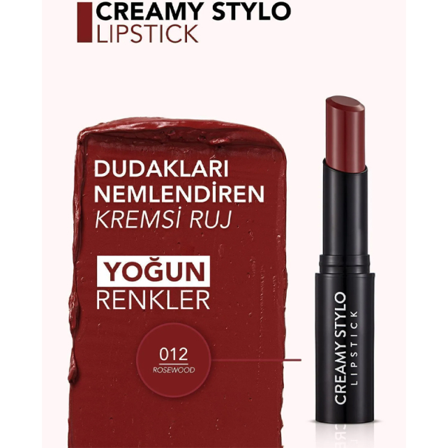 Flormar Creamy Stylo - Nemlendirici Ruj No: 012 Rosewood - 3