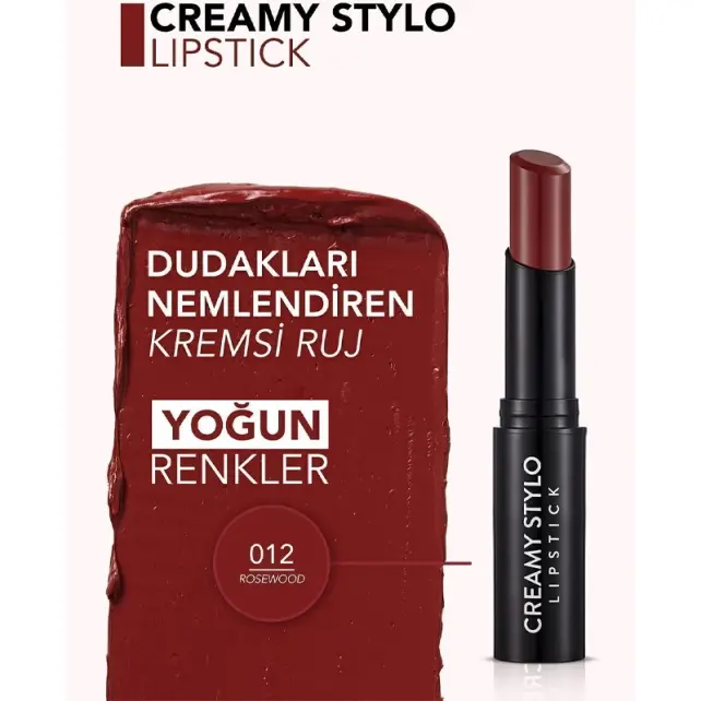 Flormar Creamy Stylo - Nemlendirici Ruj No: 012 Rosewood - 3