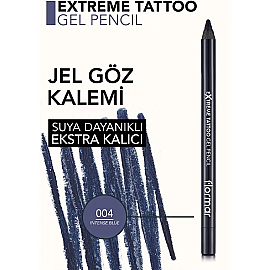 Flormar Extreme Tattoo Gel Pencil - Jel Dokulu Göz Kalemi No: 04 Intense Blue - 5