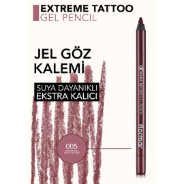 Flormar Extreme Tattoo Gel Pencil - Jel Dokulu Göz Kalemi No: 05 Very Berry - 5