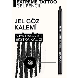 Flormar Extreme Tattoo Gel Pencil - Jel Dokulu Göz Kalemi No: 06 Onyx - 5