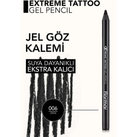 Flormar Extreme Tattoo Gel Pencil - Jel Dokulu Göz Kalemi No: 06 Onyx - 5