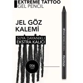 Flormar Extreme Tattoo Gel Pencil - Jel Dokulu Göz Kalemi No: 06 Onyx - 5