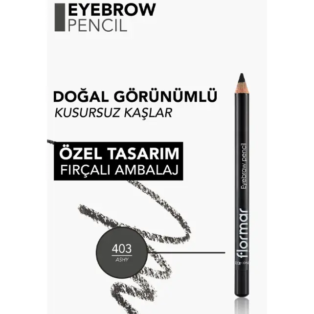 Flormar Eyebrow Pencil - Kaş Kalemi No-403 Ashy 1.14gr - 4