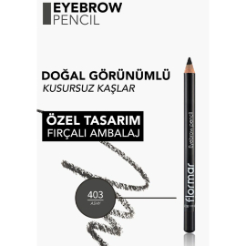 Flormar Eyebrow Pencil - Kaş Kalemi No:403 Ashy 1.14gr - 4