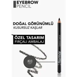 Flormar Eyebrow Pencil - Kaş Kalemi No:403 Ashy 1.14gr - 4