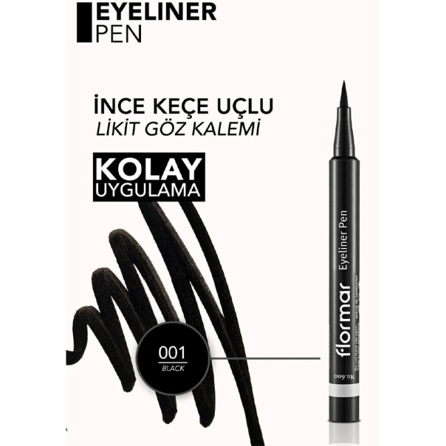 Flormar Eyeliner Pen - Kalem Eyeliner Black 0.01gr - 3