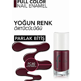 Flormar Full Color Oje No: FC40 Royal Maroon - 4