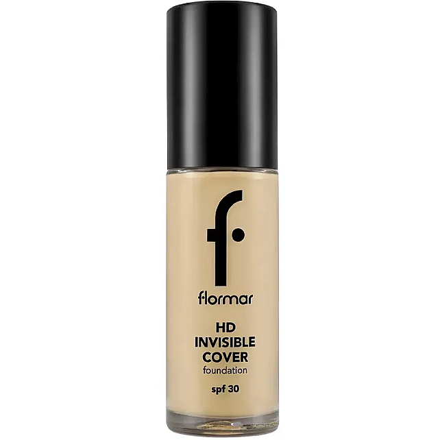 Flormar Invisible Cover Foundation - Fondöten No: 60 Ivory 30ml - 1