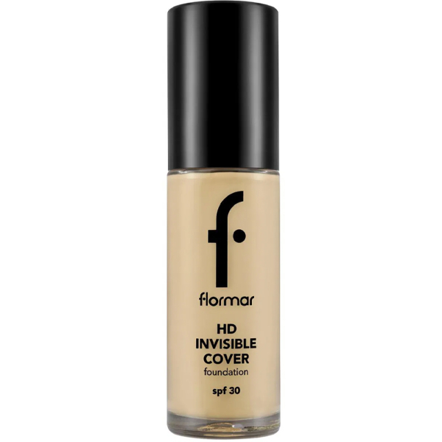 Flormar Invisible Cover Foundation - Fondöten No:60 Ivory 30ml - 1