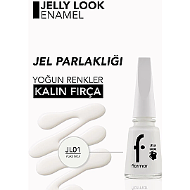 Flormar Jelly Look - Jel Görünümlü Oje No: JL01 Pure Milk - 3