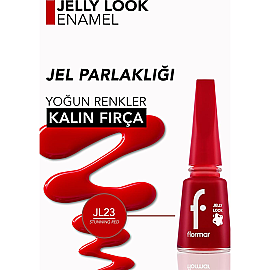 Flormar Jelly Look - Jel Görünümlü Oje No: JL23 Stunning Red - 3