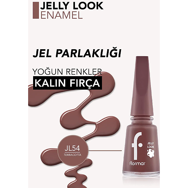 Flormar Jelly Look - Jel Görünümlü Oje No: JL54 Terracota - 3