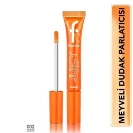 Flormar Juicy Lip Gloss - Renkli Dudak Parlatıcı No: 02 Orange - 5